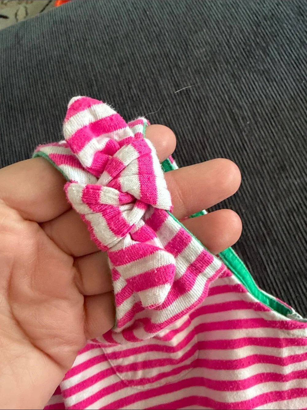 Mini Boden Pink Stripe Top Floral Skirt Casual Dress